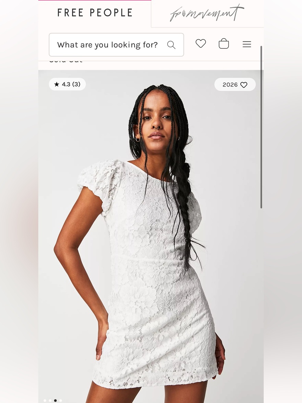 Free People Lace Mini Dress